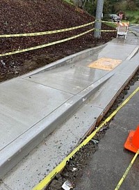 Concrete sidewalks